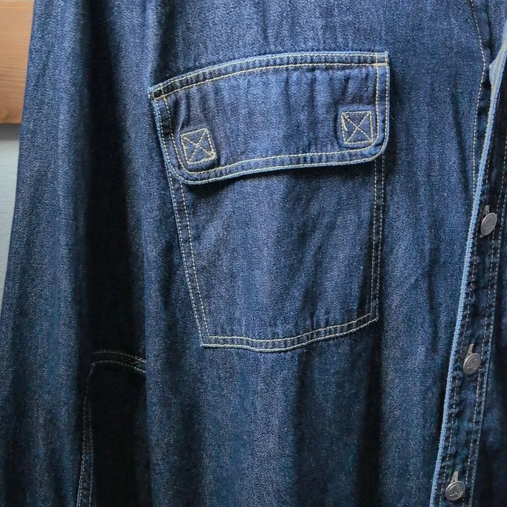 ✨ RARE Sample Garment! Levi's Silvertab Men's Button Down Denim Shirt Size XL - Picture 4 of 10